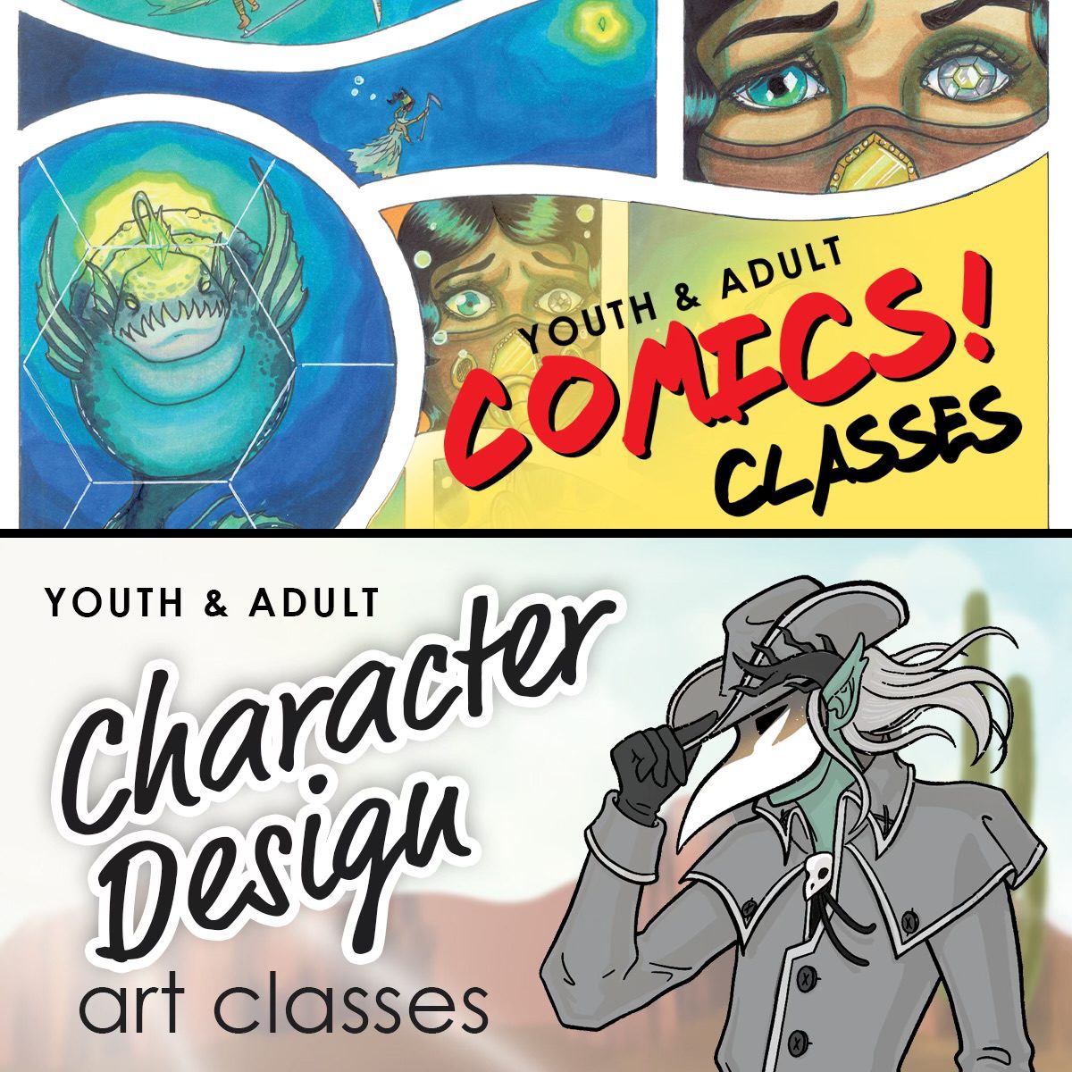 Artist Audra Balion draws on an easel | Learn to draw with Audra in one of her Saskatoon art classes!